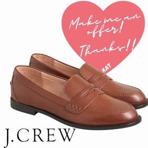 Dark Academia J. Crew Classic Leather Tab Loafers | SZ 8.5